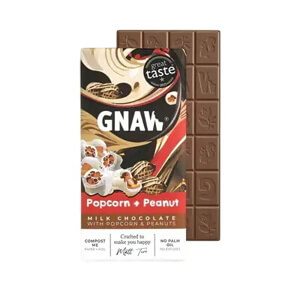 Gnaw Popcorn & Peanut Chocolate Bar 80g